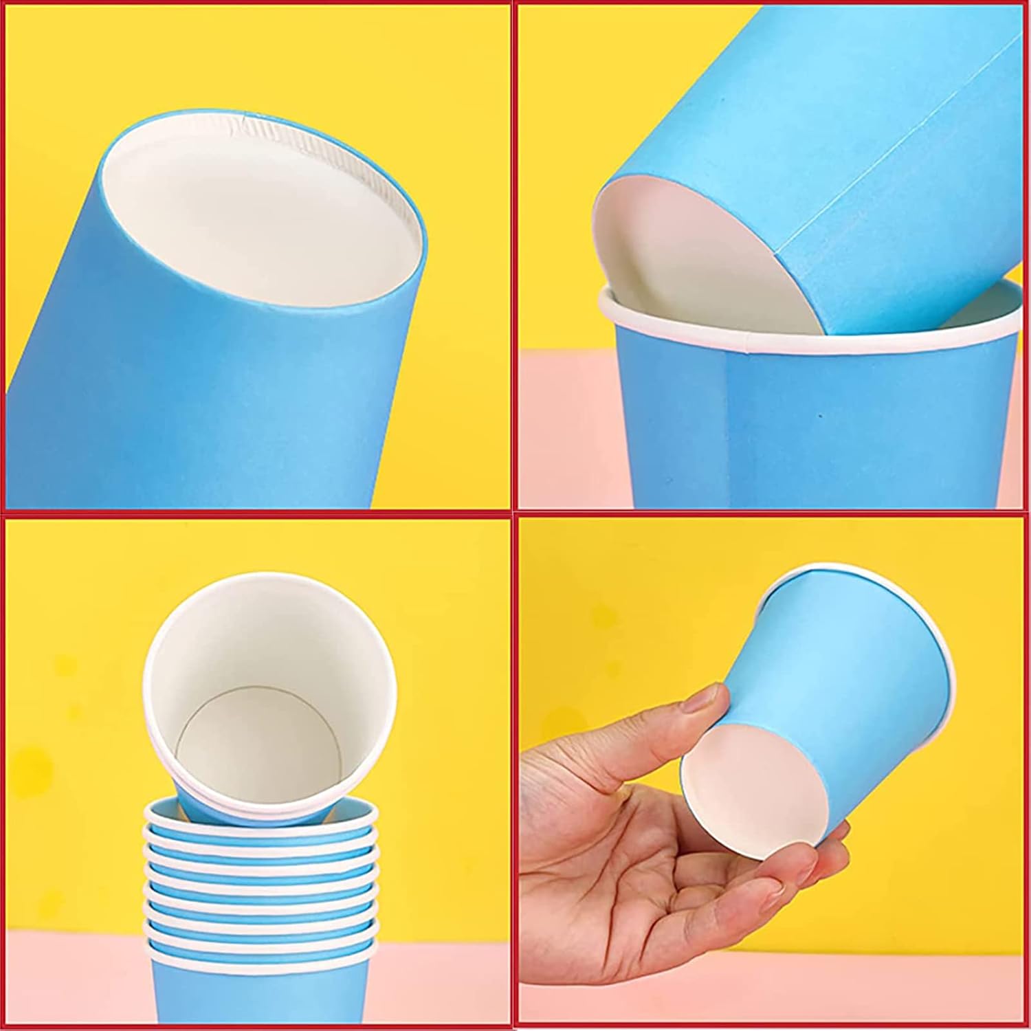 Oranje Papieren Bekers 250 ml Biologisch Afbreekbaar 500 stuks