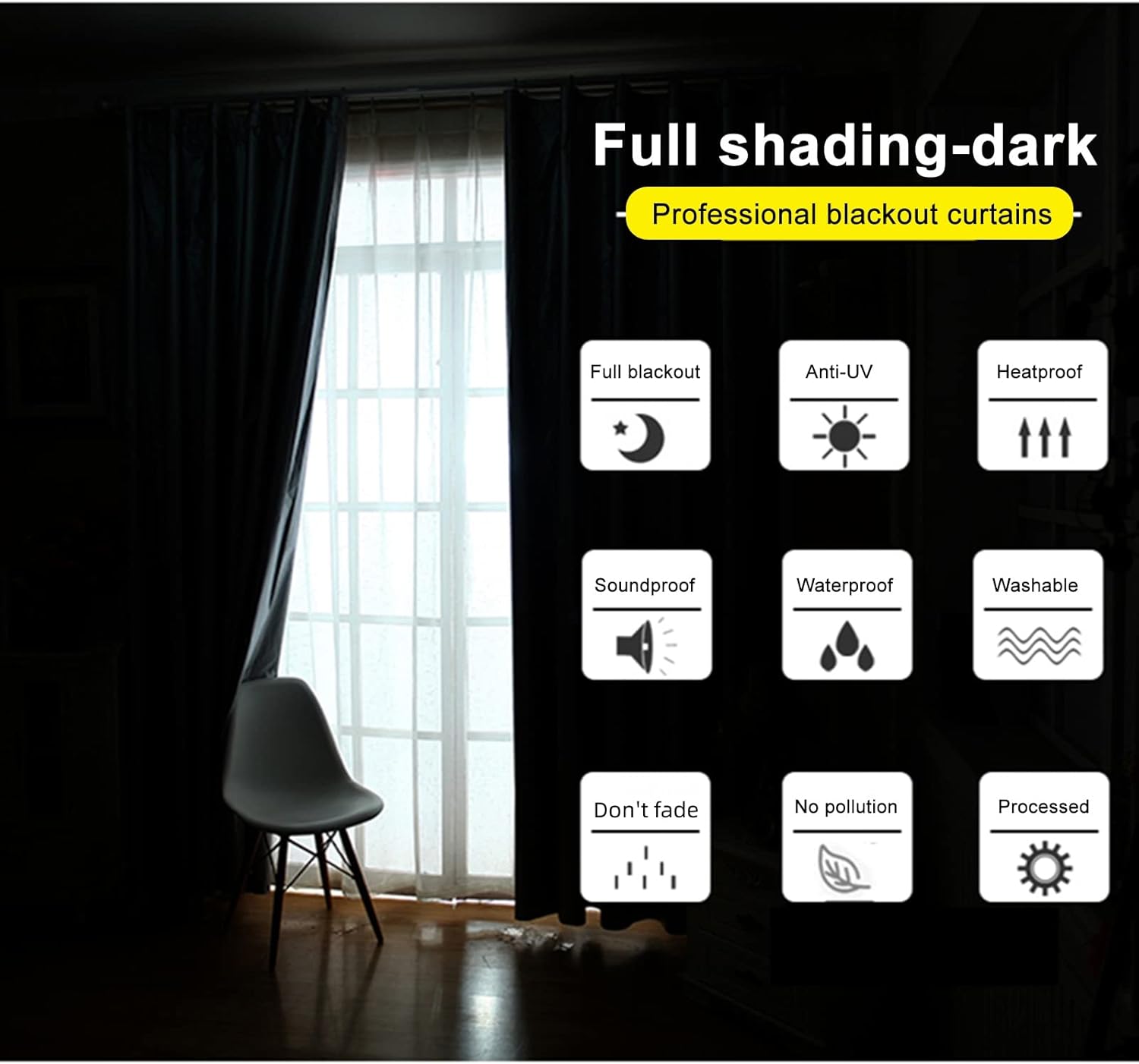 Verduisterende stof 300×145 cm