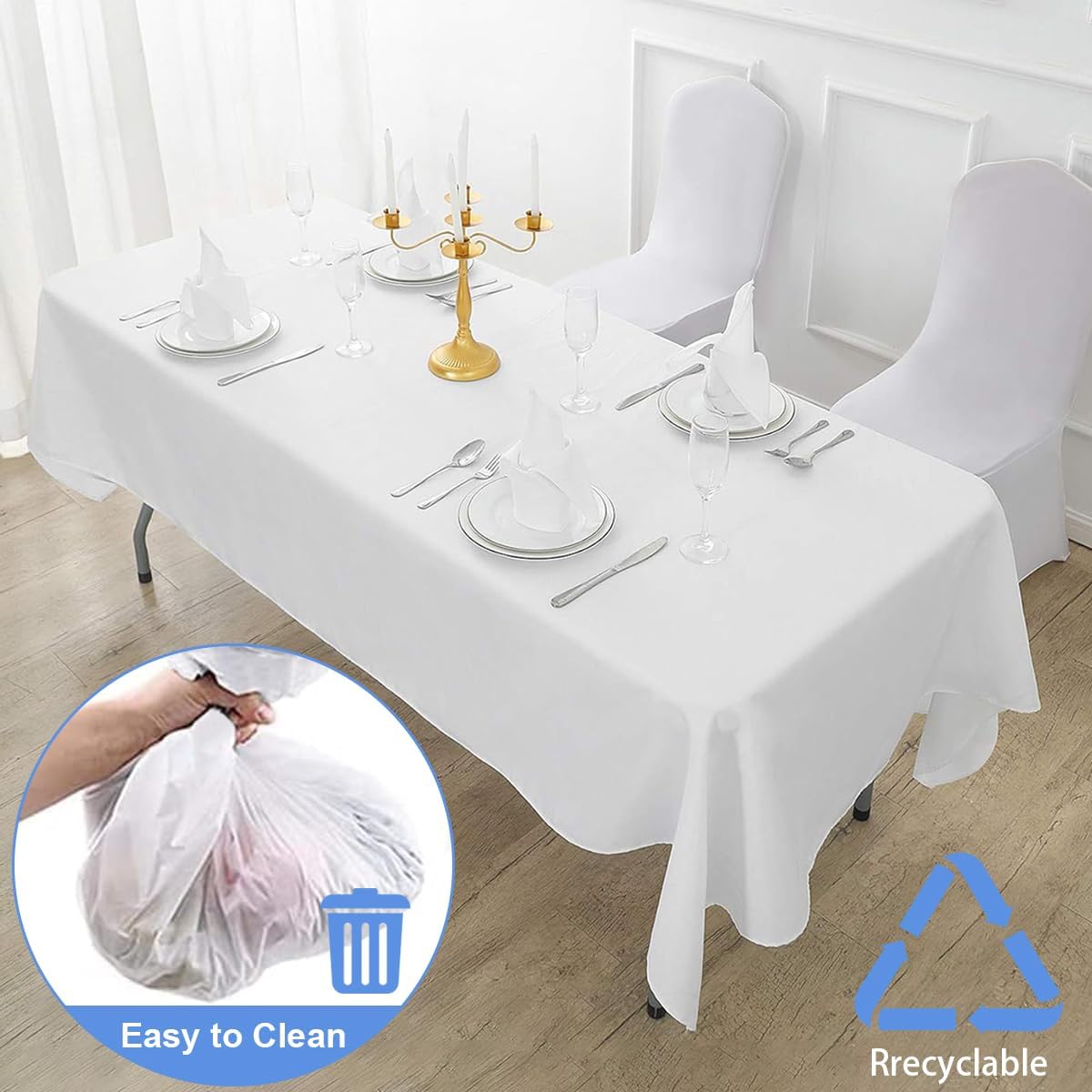 6x Halloween Tafelkleden Wegwerp 137 x 274 cm