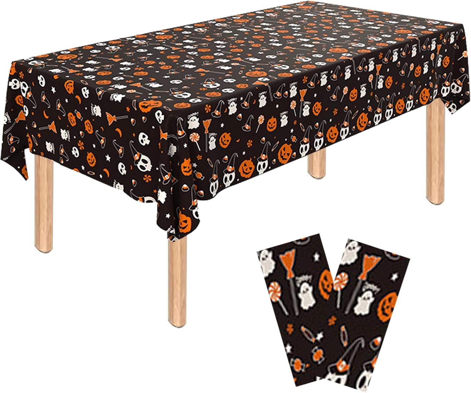Halloween Tafelkleed Spookjes 137 x 274 cm 2 stuks