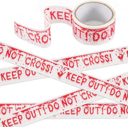 Halloween Afzetlint Rood-Wit 25 m x 4,8 cm