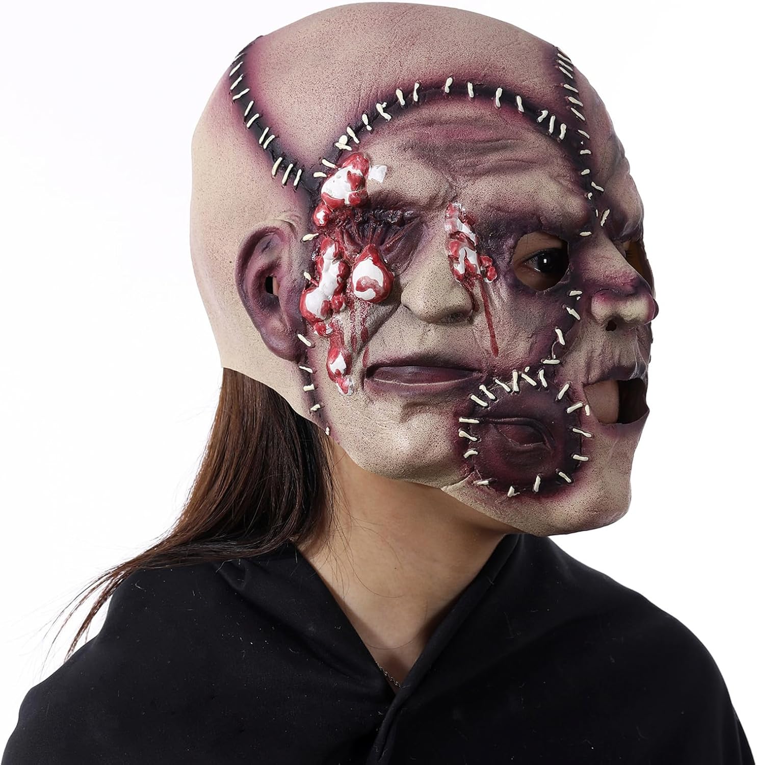 Halloween Masker Demon met 3 Gezichten