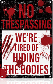 Halloween Metalen Bord Bloederig