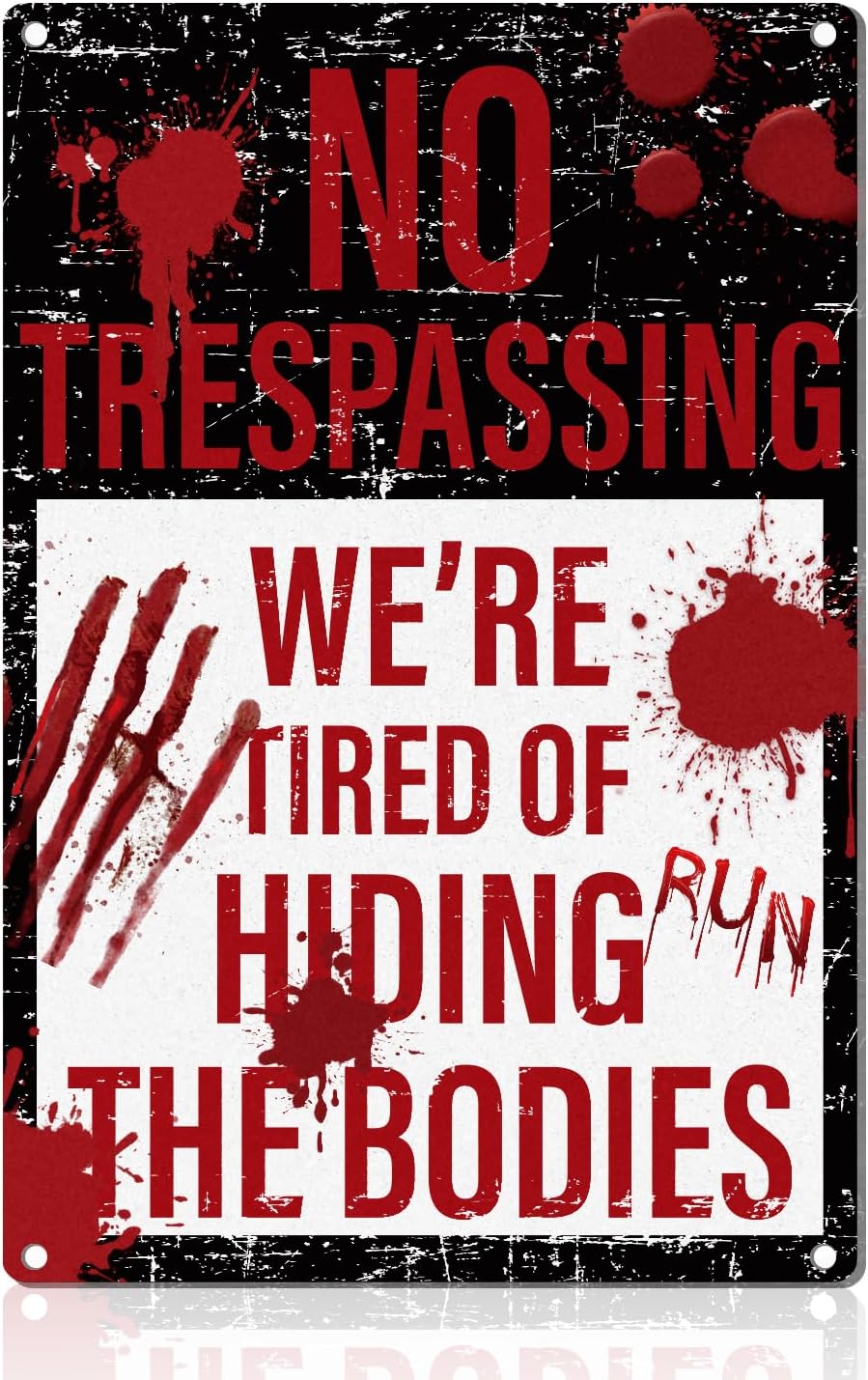 Halloween Metalen Bord Bloederig