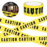 Halloween Afzetlint Geel Zwart 4,8 cm x 25 m