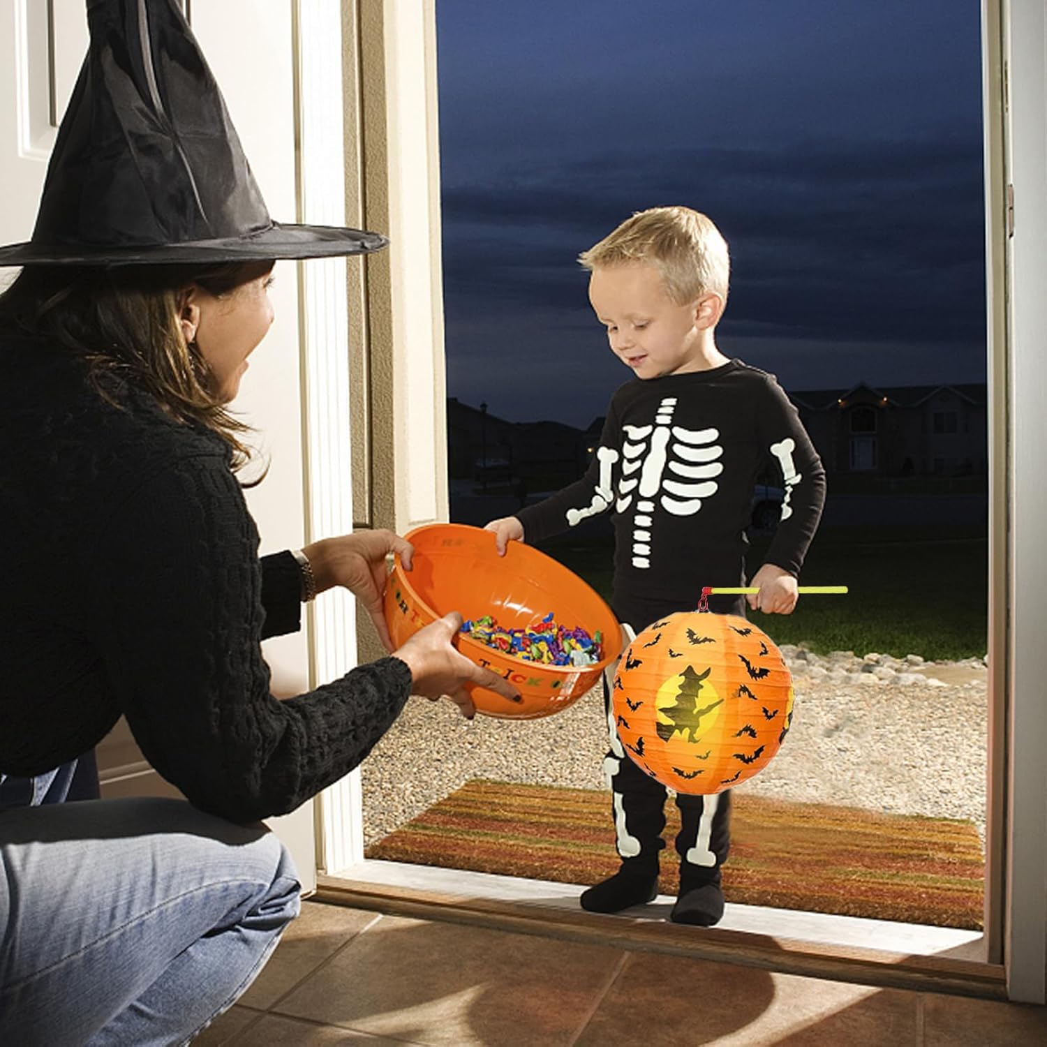 Halloween Pompoenlantaarn 6 stuks