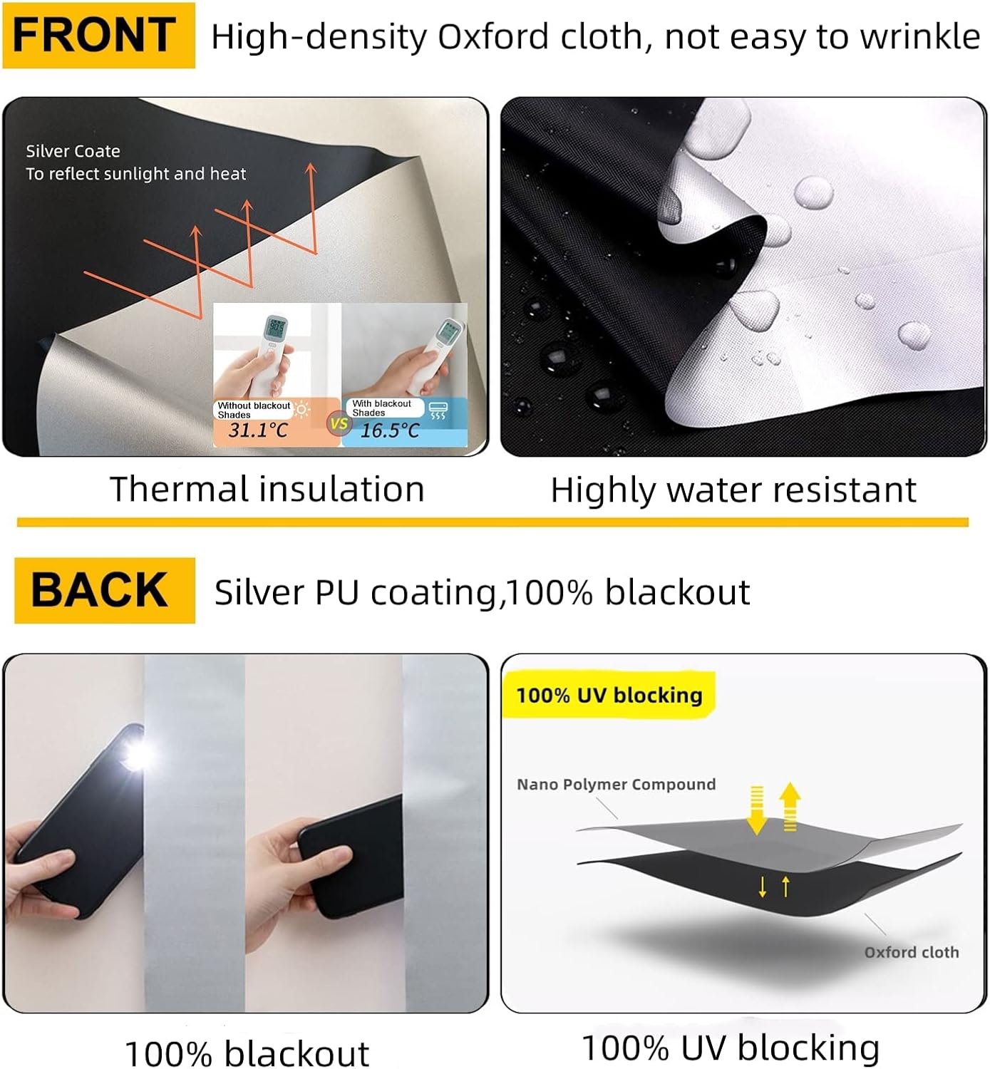 Verduisterende stof 300×145 cm