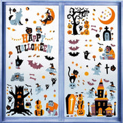 Halloween Raam- en Deurstickers Herbruikbaar 10 Vellen 146 stuks