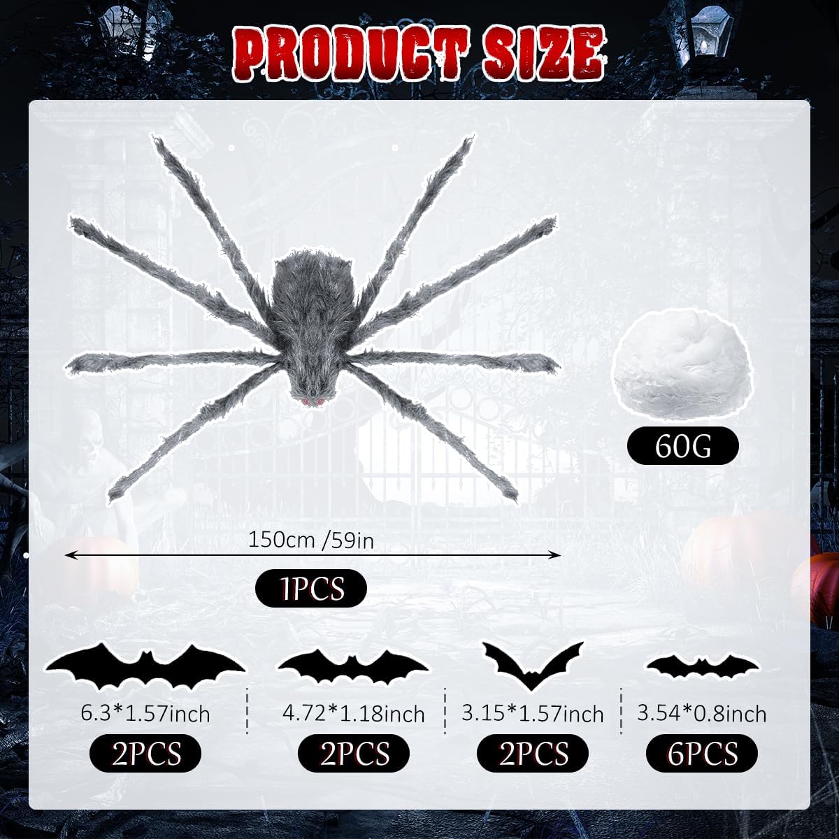 Halloween Reuzenspin 1,52m