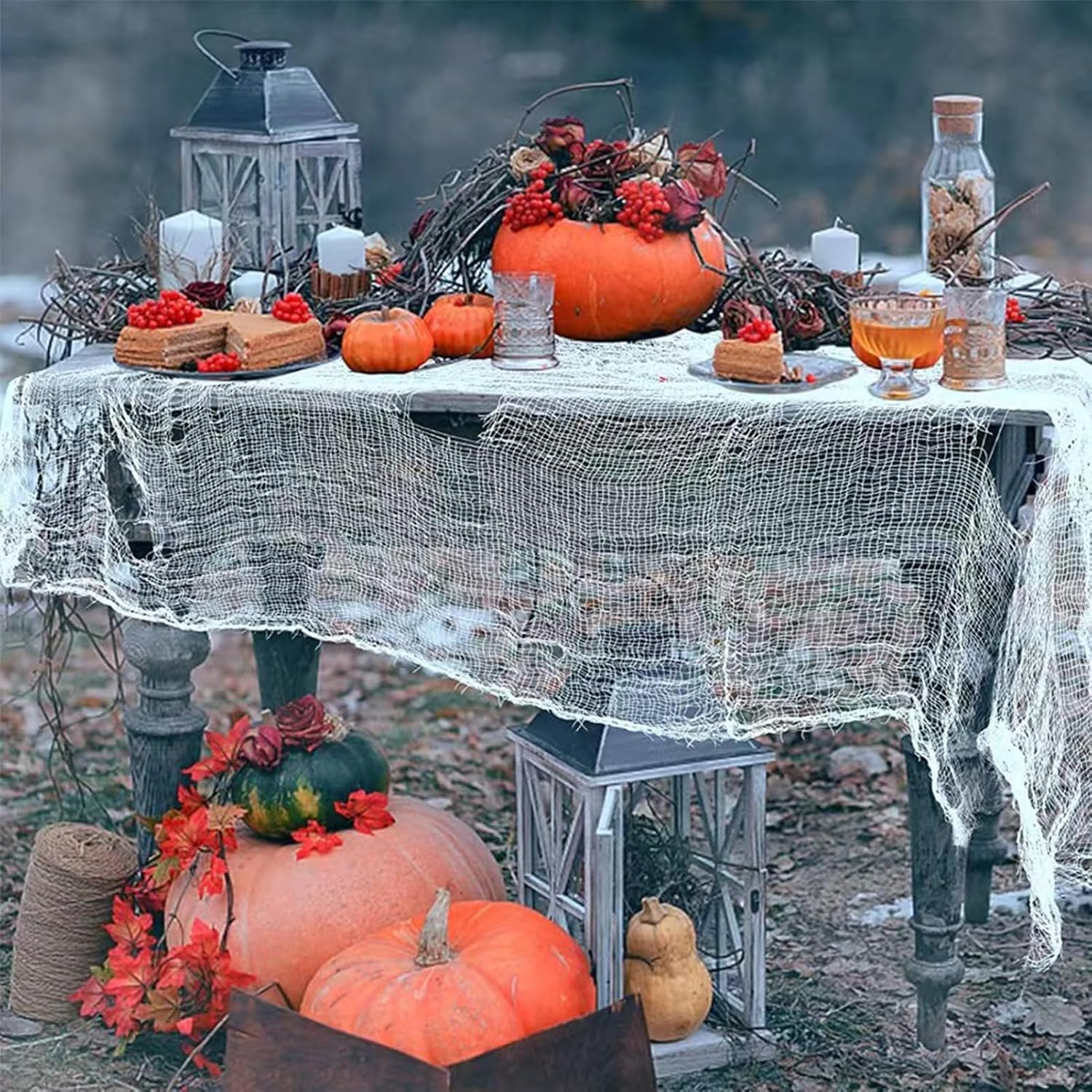 Halloween Griezeldoek Wit 1,5x6m