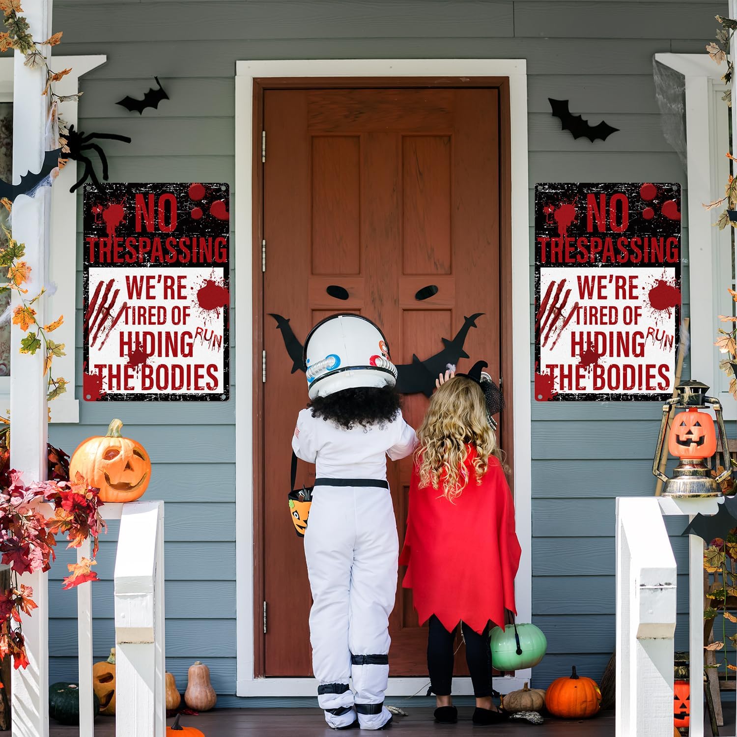 Halloween Metalen Bord Bloederig