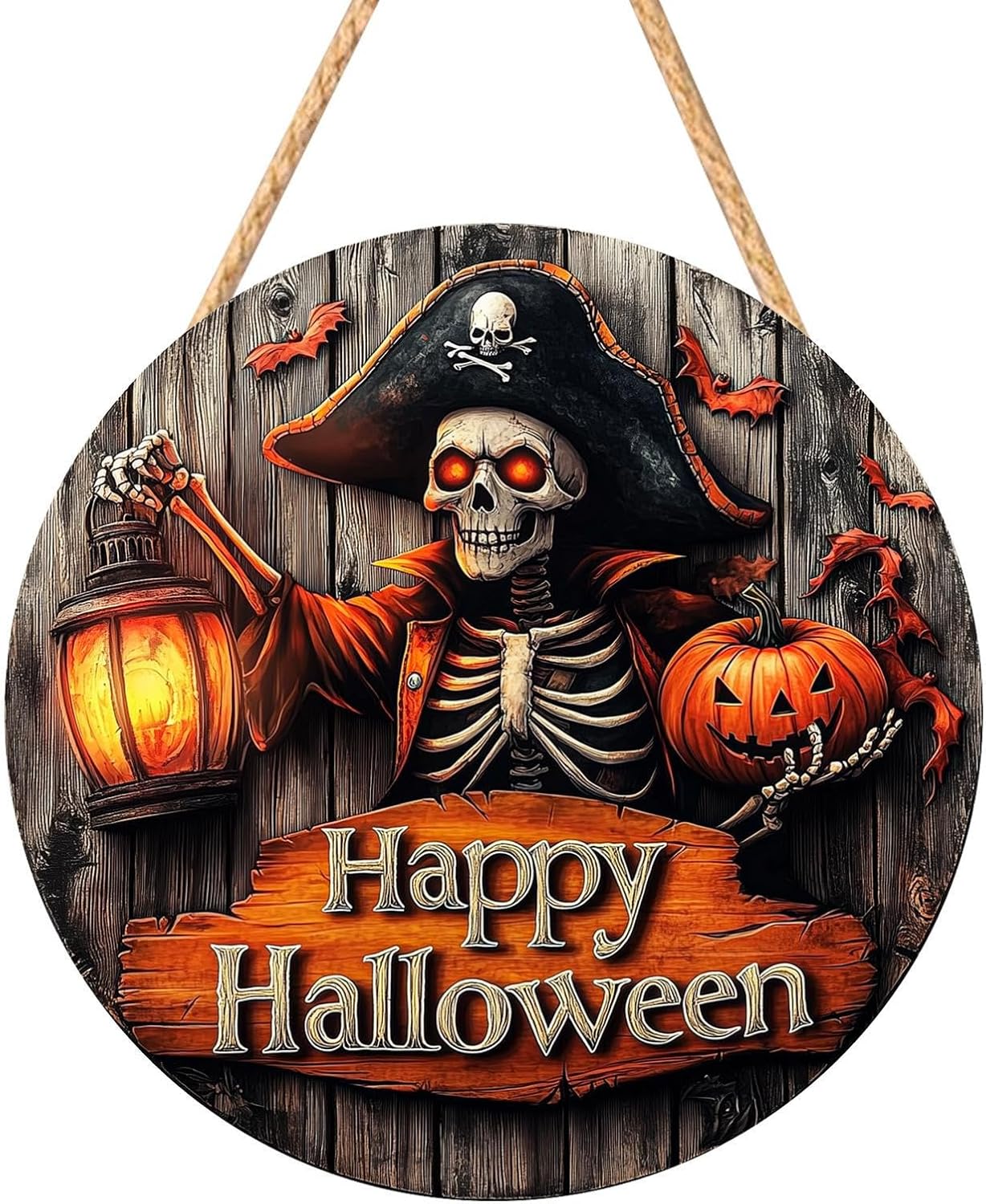 Halloween Deurbord Hout Piraat