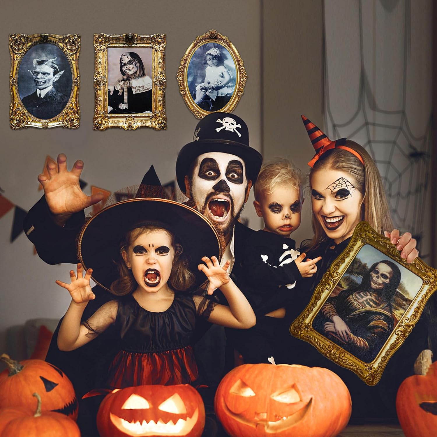 Halloween Spookportret 3D Veranderend Gezicht 4 stuks