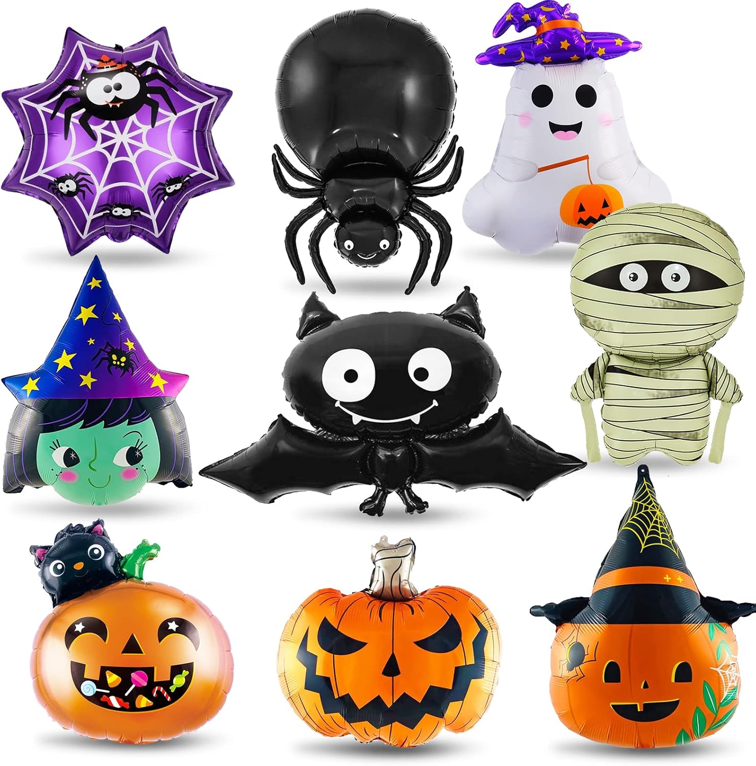 Halloween Folieballonnen XXL 9 stuks
