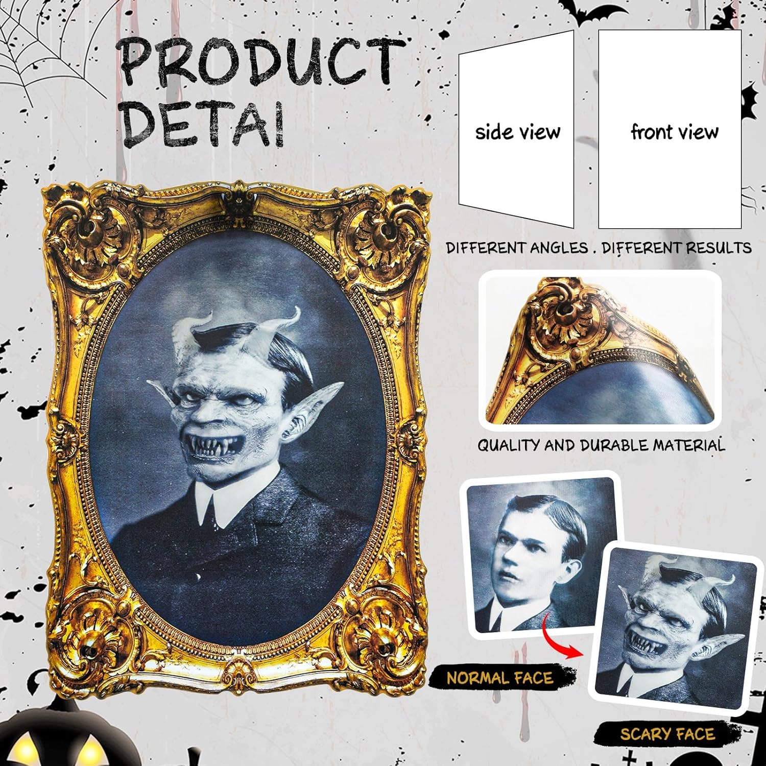 Halloween Spookportret 3D Veranderend Gezicht 4 stuks