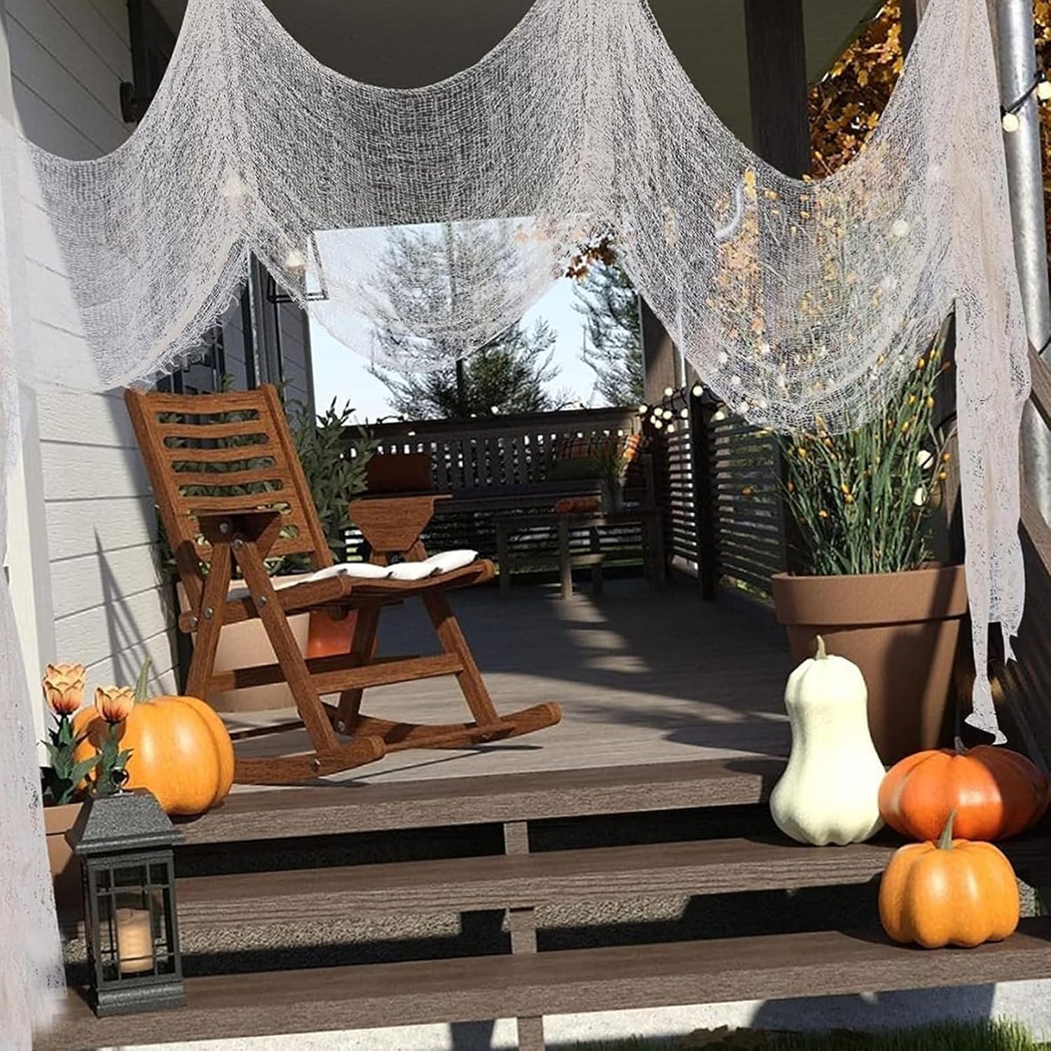 Halloween Griezeldoek Wit 1,5x6m