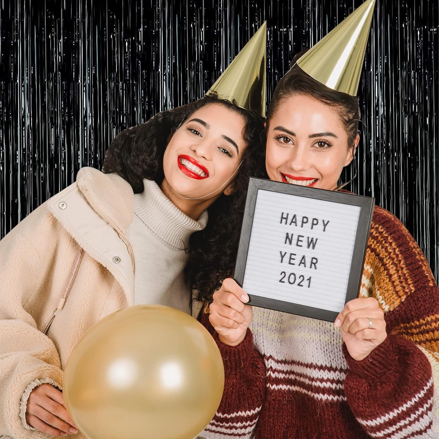 Halloween Foliegordijn Zwart 1x3m 4 stuks