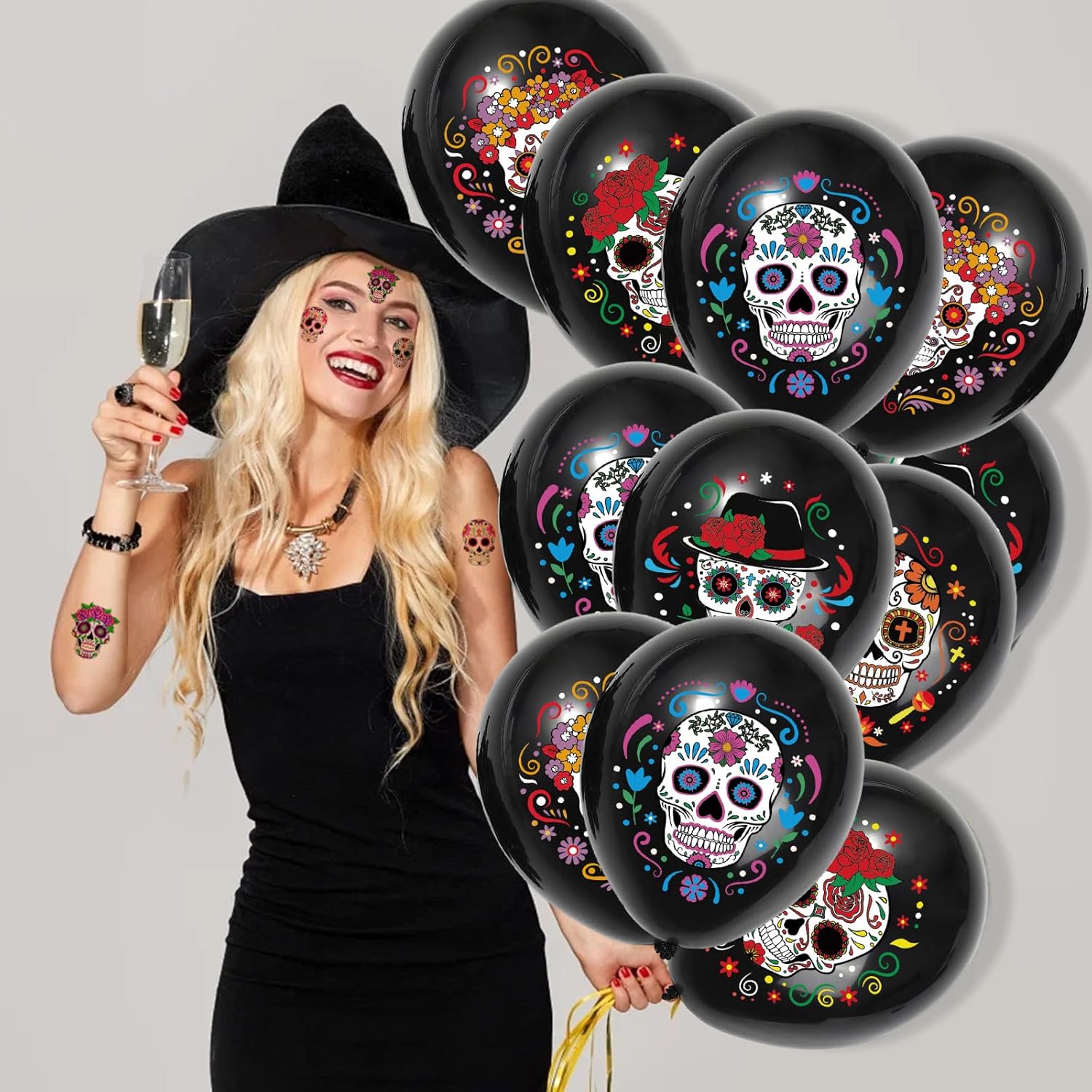 Halloween Ballonnen Suikerschedel Dia de los Muertos 30 stuks