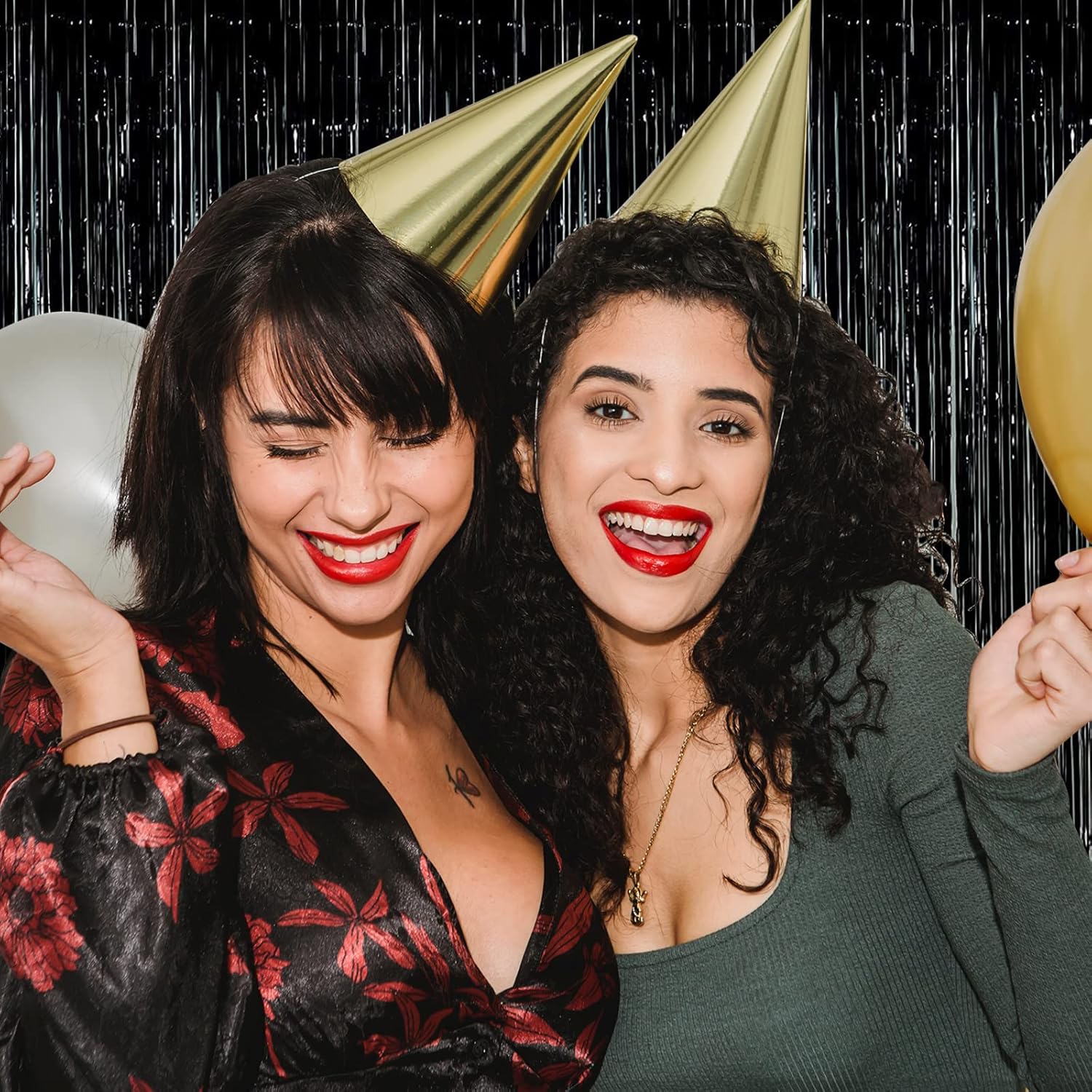 Halloween Foliegordijn Zwart 1x3m 4 stuks