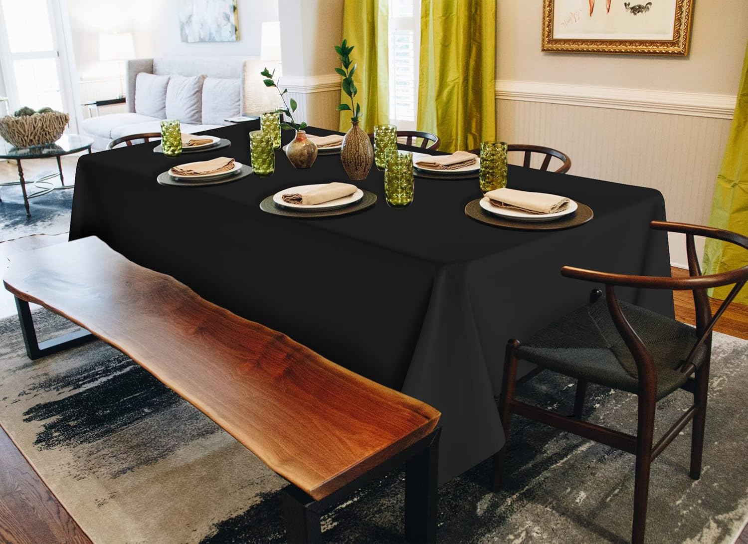 Halloween Tafelkleed Zwart 152 x 259 cm 6 stuks