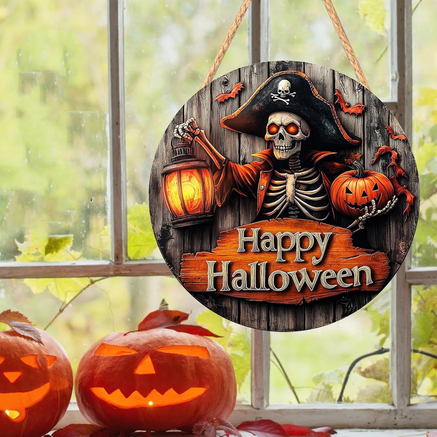 Halloween Deurbord Hout Piraat