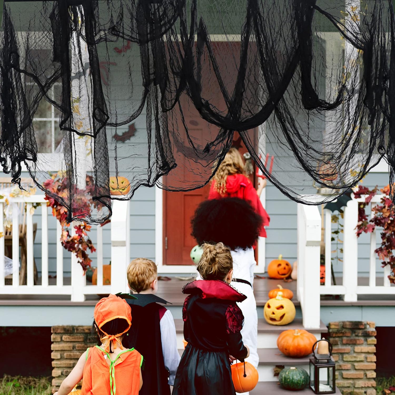 Halloween Griezeldoek Zwart 2x5 m