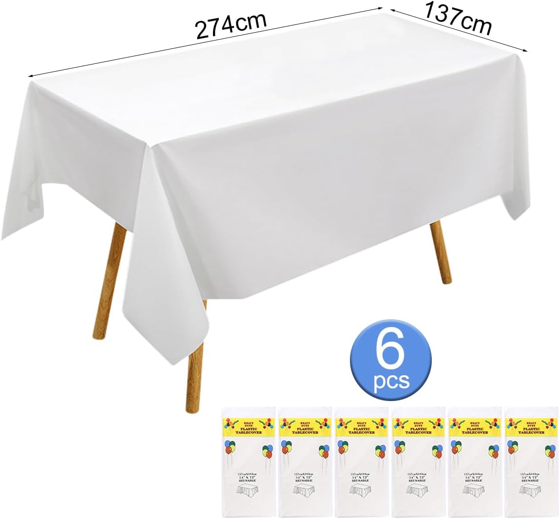 6x Halloween Tafelkleden Wegwerp 137 x 274 cm