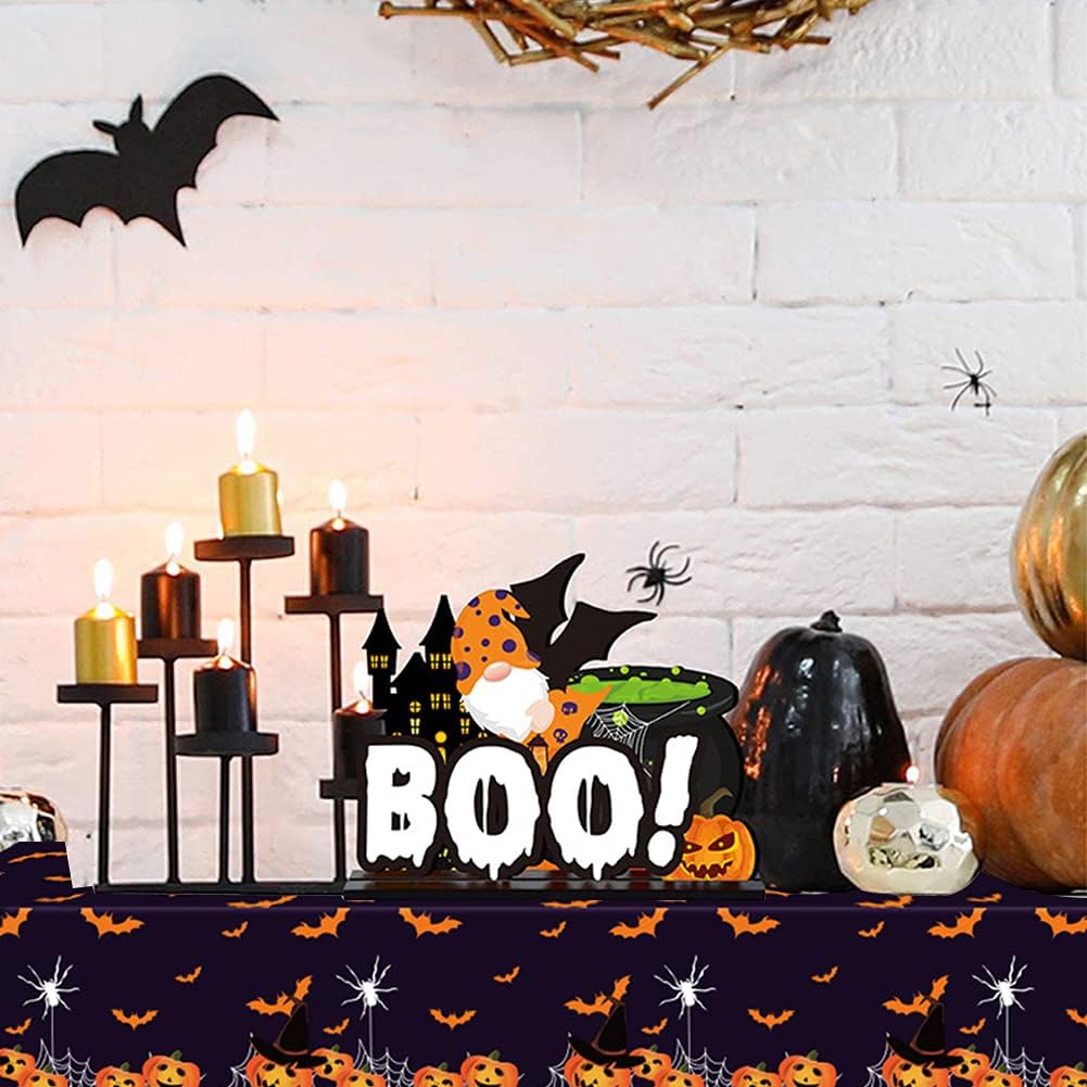 Halloween Tafelkleed Pompoenen en Vleermuizen 2 stuks