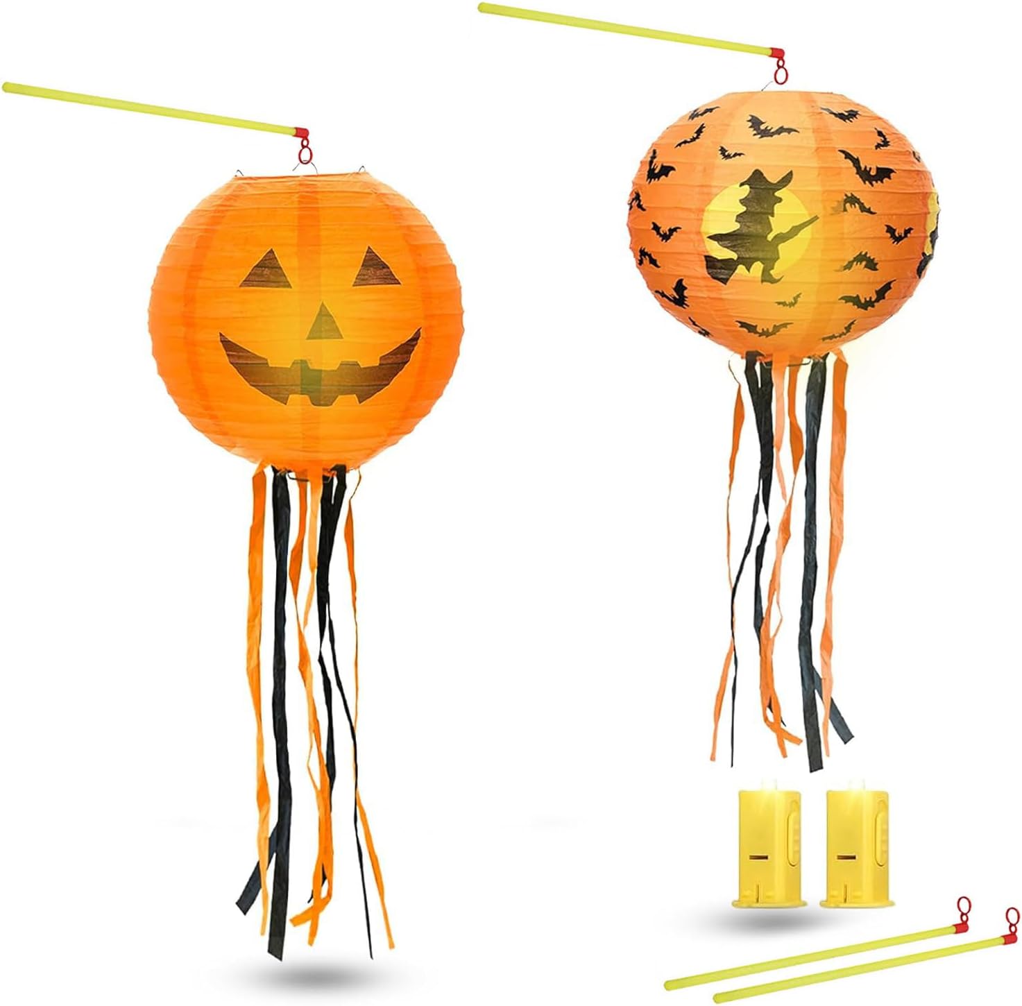 Halloween Pompoenlantaarn 6 stuks