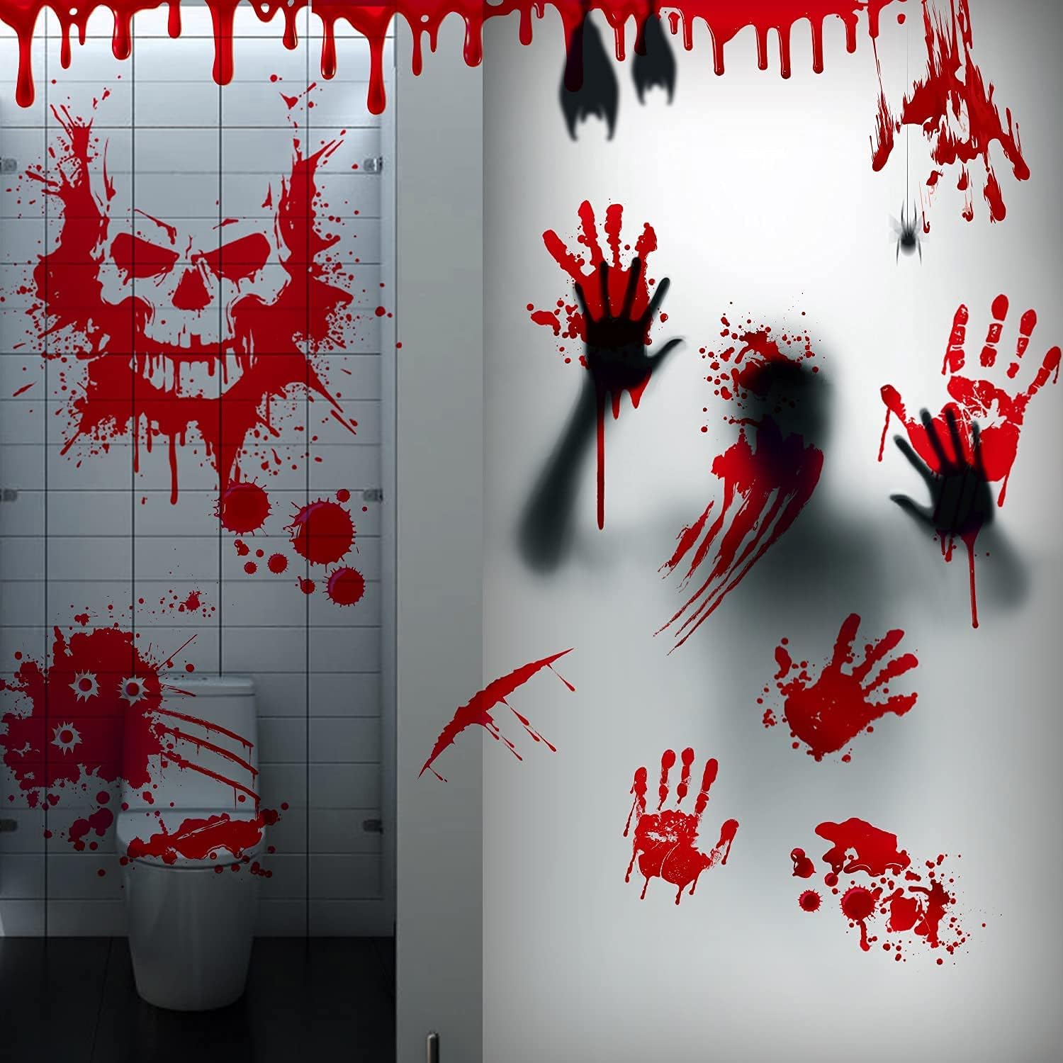 Halloween Raam Stickers Rood 95 Stickers