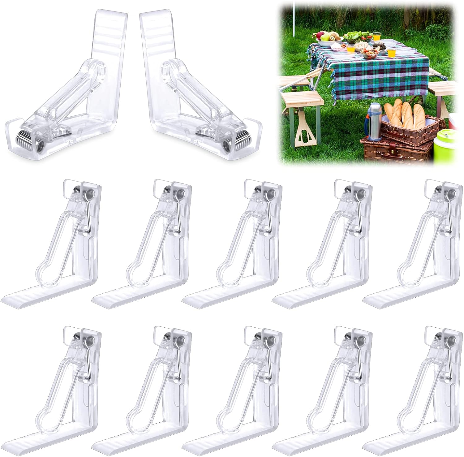 Tafel klemmen Transparant Kunststof 20 stuks