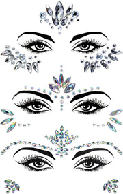 Gezichtssteentjes Glitter Zelfklevend 3 stuks