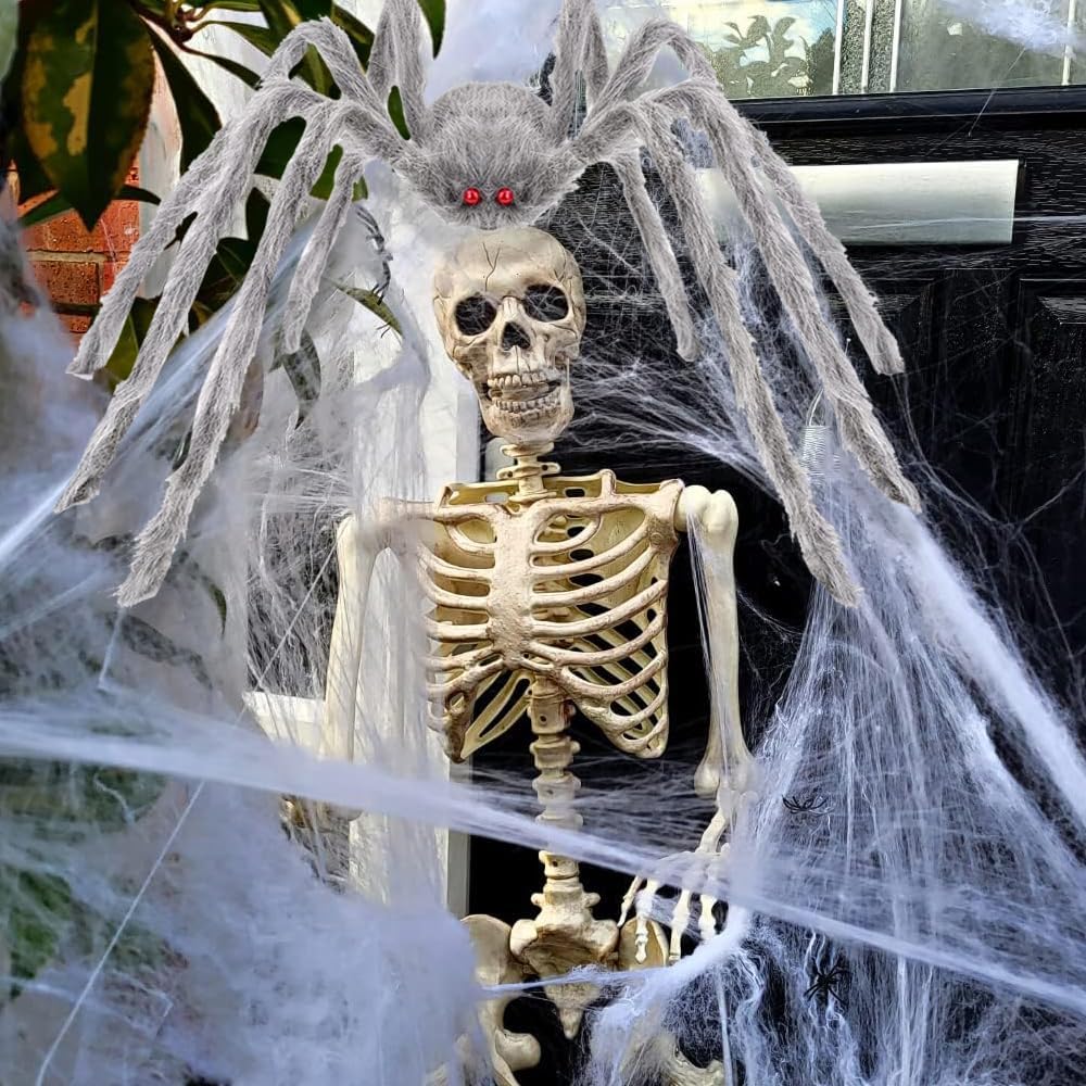 Halloween Reuzenspin 1,5m met 12 Vleermuizen