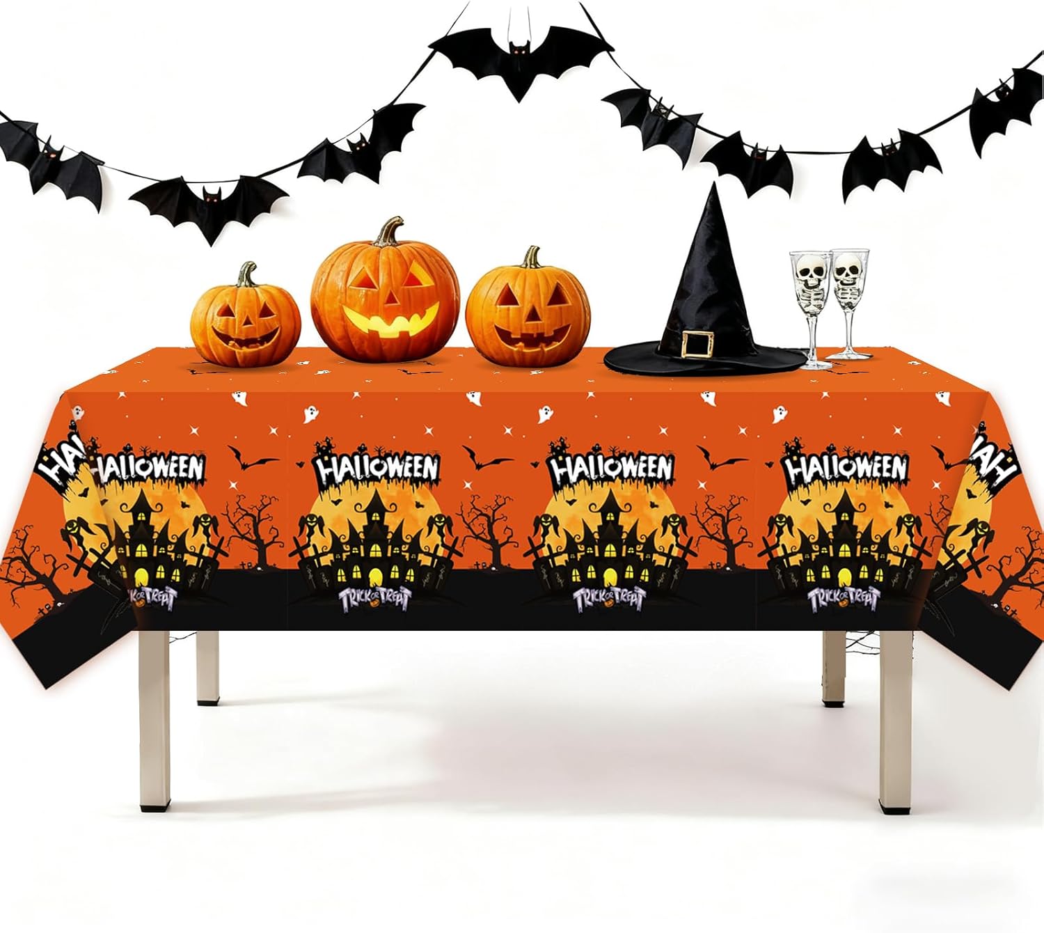 Halloween Tafelkleed Trick Or Treat 137 x 274 cm 2 stuks