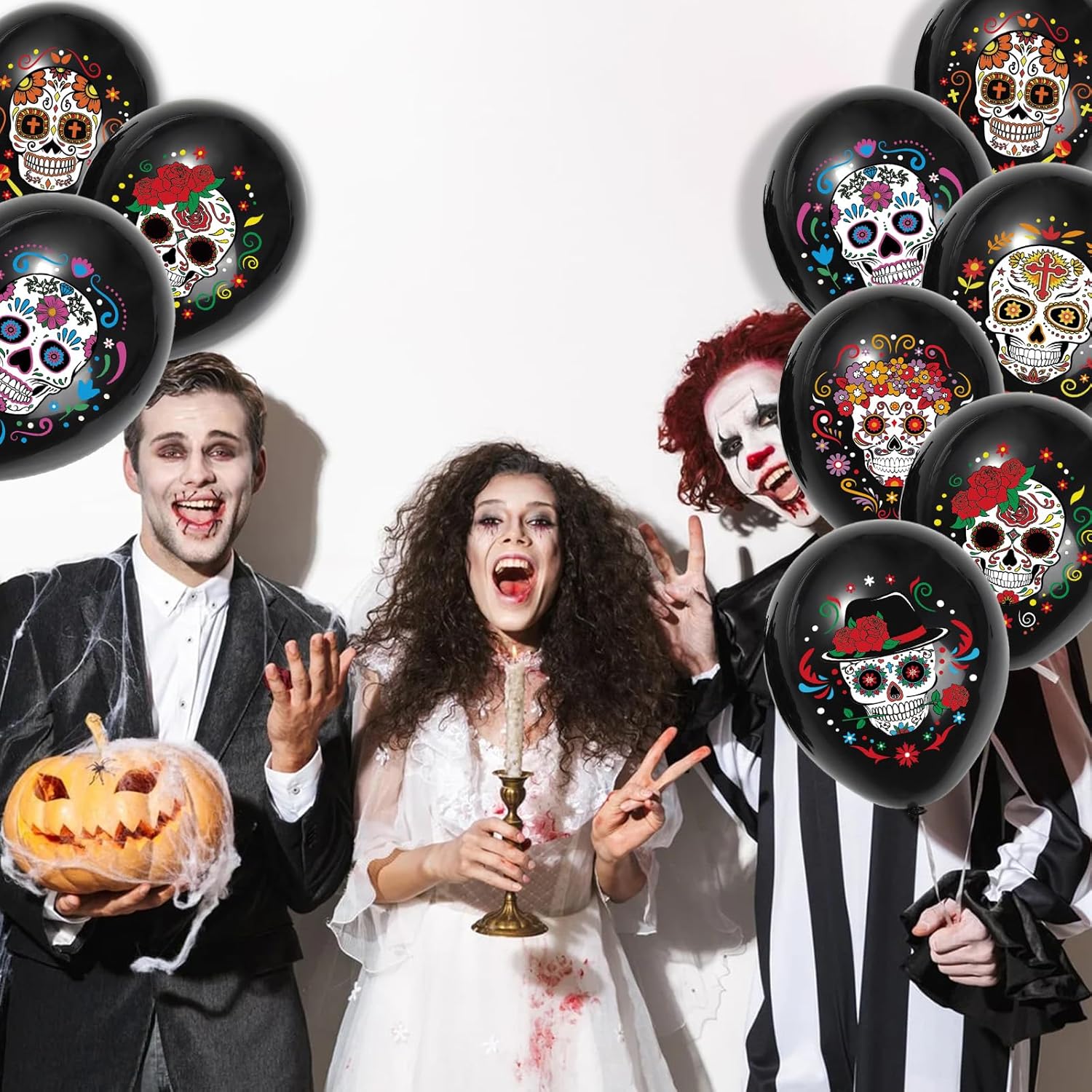 Halloween Ballonnen Suikerschedel Dia de los Muertos 30 stuks