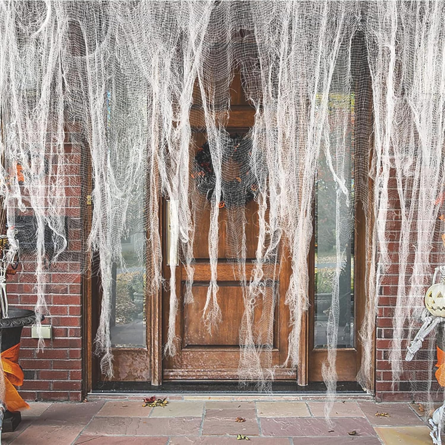 Halloween Griezeldoek Wit 1,5x6m