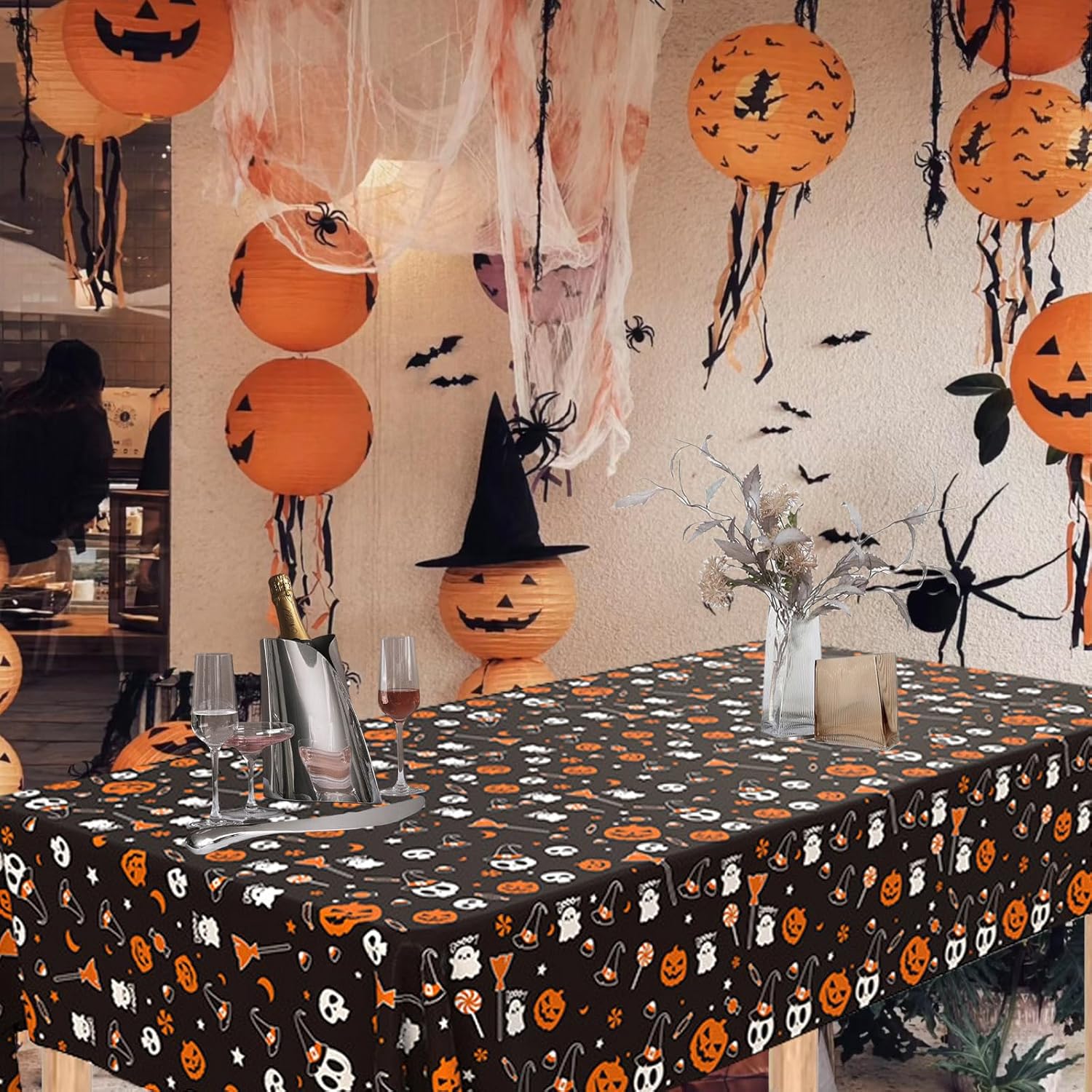 Halloween Tafelkleed Spookjes 137 x 274 cm 2 stuks