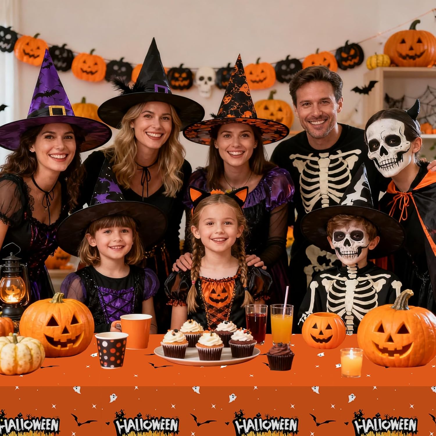 Halloween Tafelkleed Trick Or Treat 137 x 274 cm 2 stuks