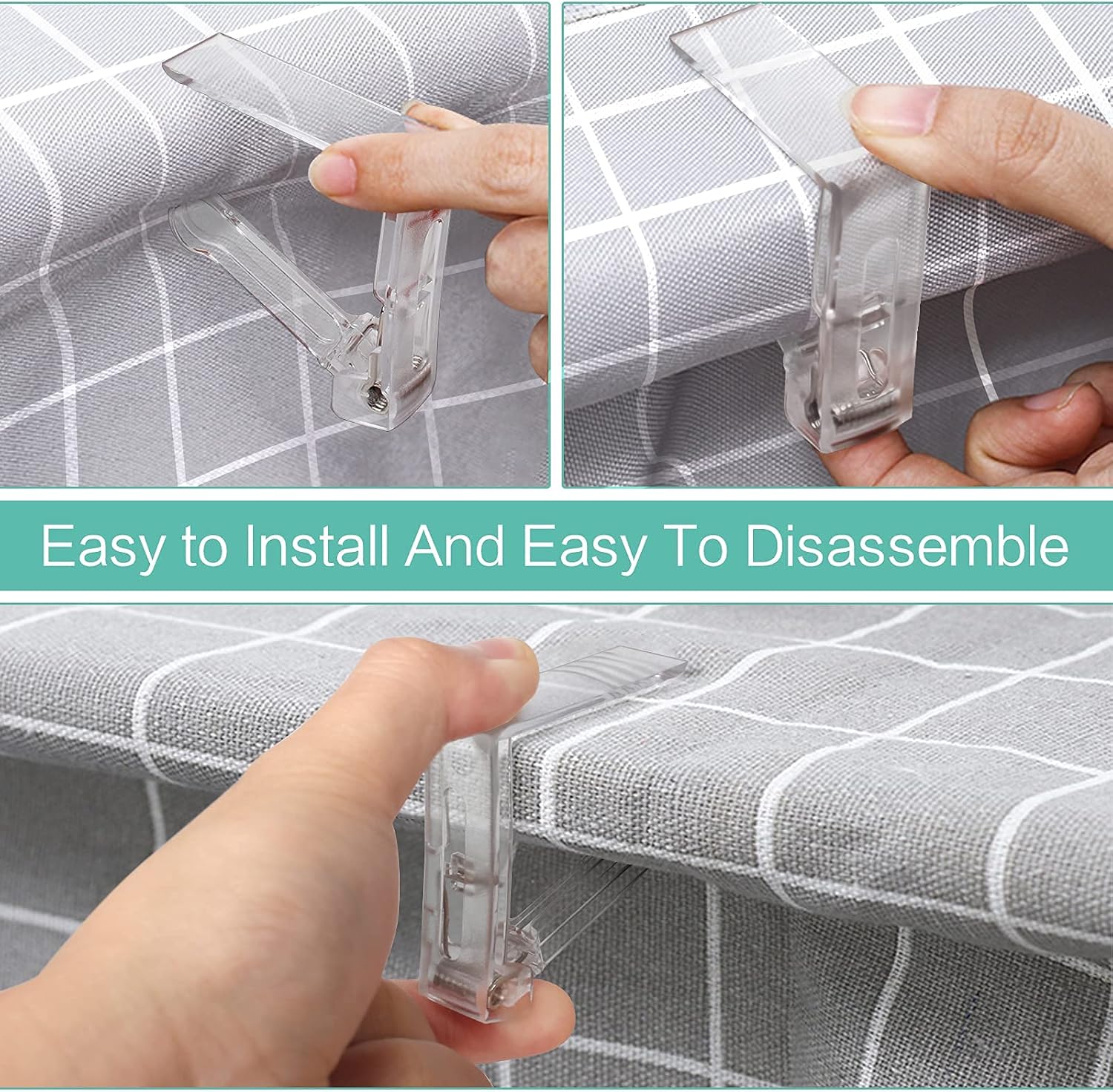 Tafel klemmen Transparant Kunststof 20 stuks